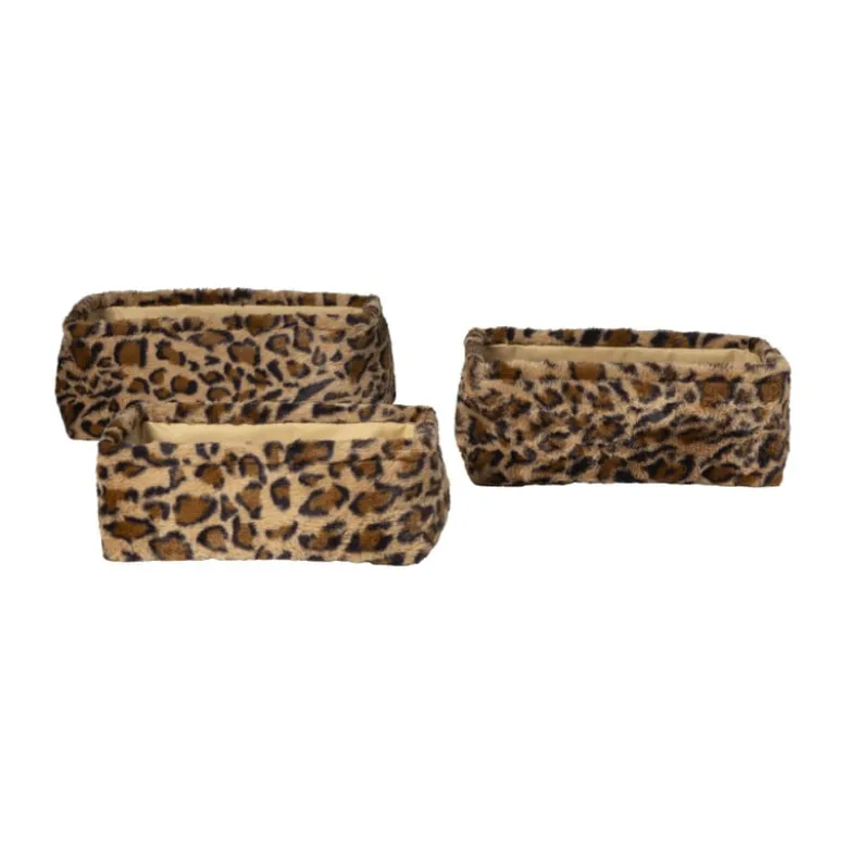 Mand luipaard - 13x33x23 cm - bruin/beige