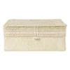 Mand met deksel Stijn - 12x30x21 cm - wit
