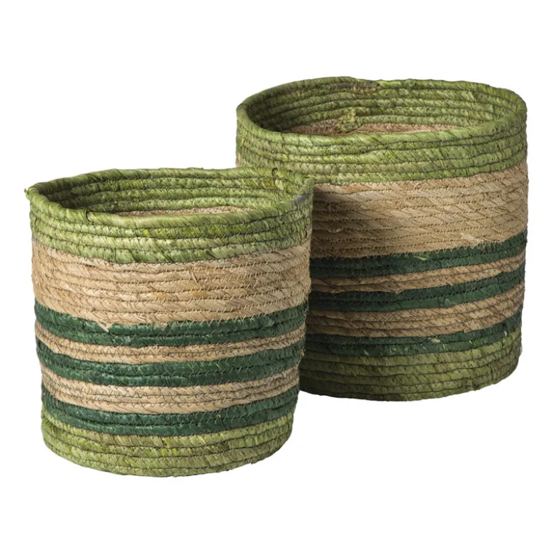 Mand streep groot - groen - ø28x28 cm