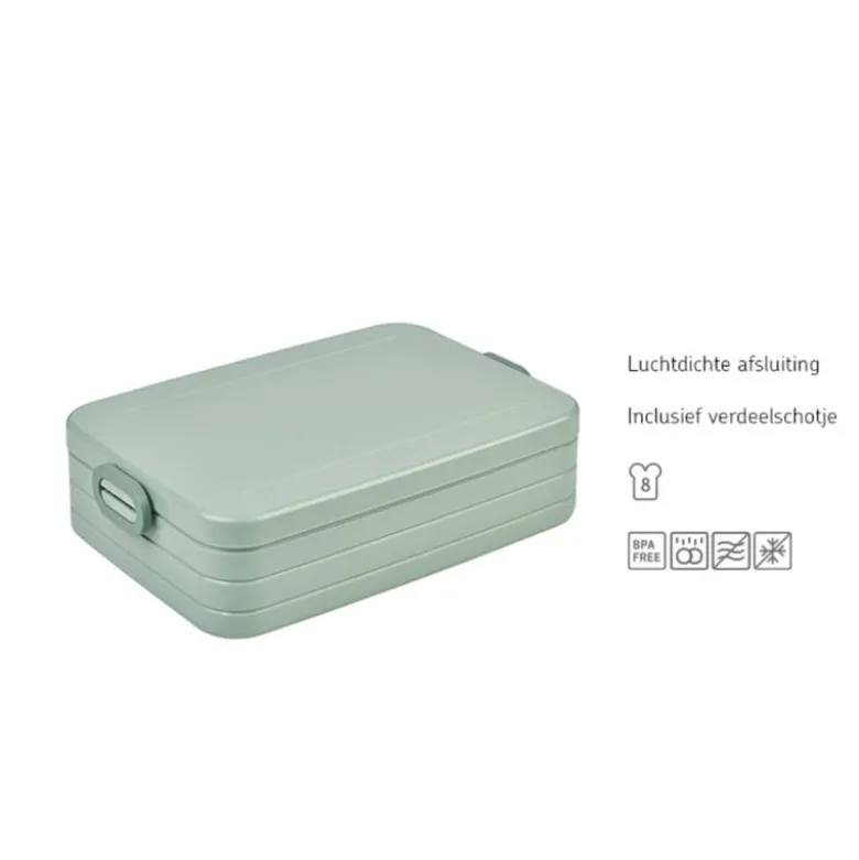 Mepal lunchbox groot - lichtgroen - 6.5x25.5x17 cm