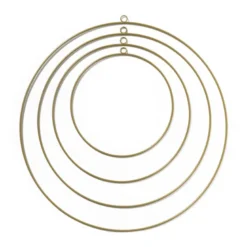 Metalen deco ringen - goud - set van 4