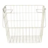 Metalen stapelmand - wit - 26x31.5x31 cm