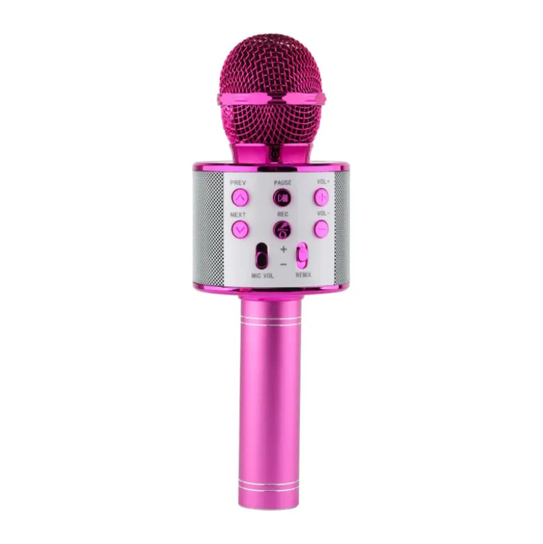 Microfoon karaoke - diverse kleuren - ø7x22.5 cm