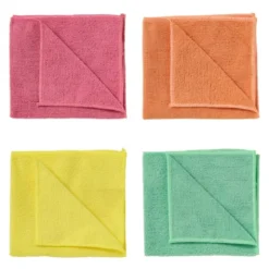 Microvezel doekjes - multikleur - 32x36 cm - set van 4