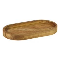 Mini dienblad acacia - bruin - 20x11 cm