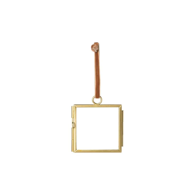 Mini Fotokadertje hangend - goud - 6x8.5 cm
