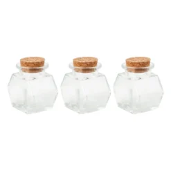 Mini opbergpotje met kurk - set van 3