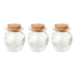 Mini opbergpotje met kurk - set van 3