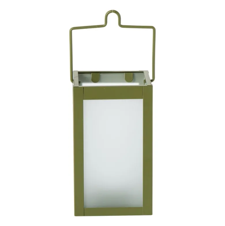 Mini windlichtje - groen/grijs - ø8x14 cm - diverse varianten
