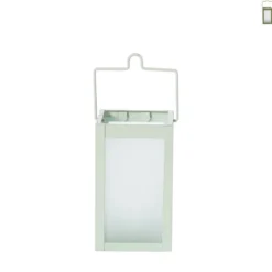 Mini windlichtje - groen/grijs - ø8x14 cm - diverse varianten