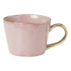 Mok met gouden oor - roze - 250 ml