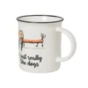 Mok met hond - wit - 300 ml - diverse varianten