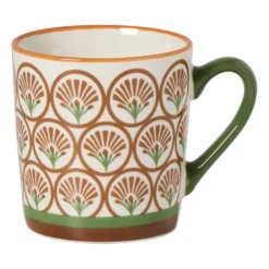 Mok print - groen/bruin - 240 ml