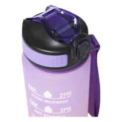 Motivatie waterfles - paars/roze - 1 liter