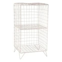 Nachtkastje wire - beige - 65x35x30 cm