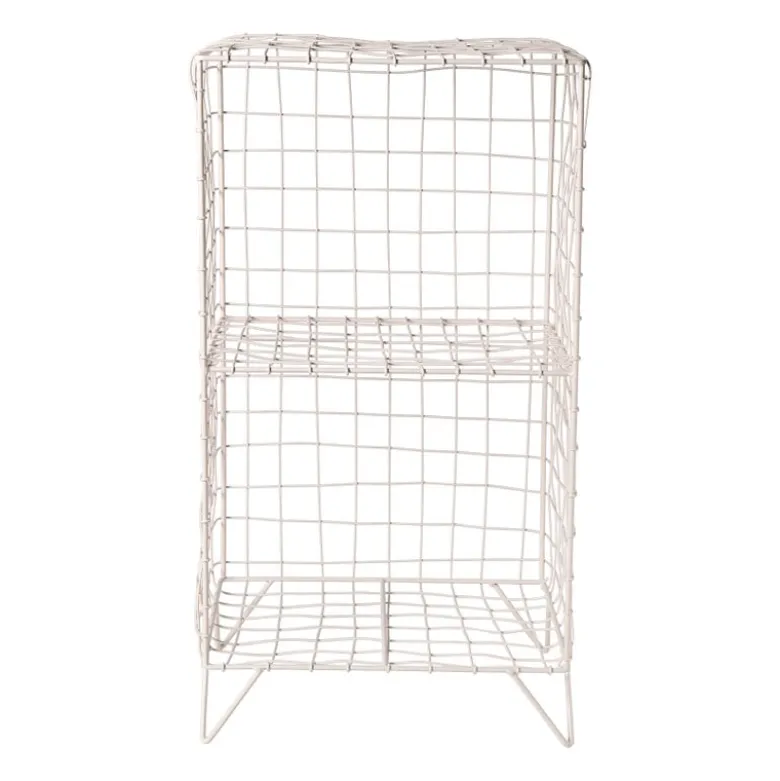 Nachtkastje wire - beige - 65x35x30 cm