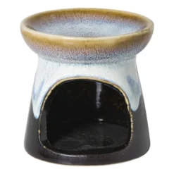 Oliebrander reactive glaze - blauw - ø8x8 cm