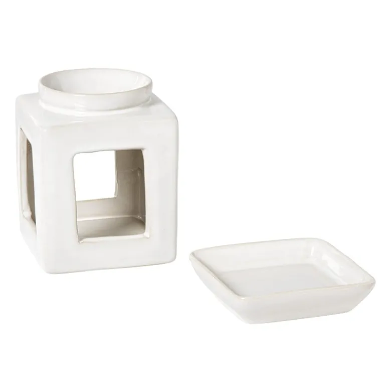 Oliebrander reactive glaze - beige - 11x9x9 cm
