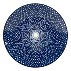 Ontbijtbord blue print - diamonds - ⌀21 cm