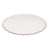 Ontbijtbord geschulpt - roze - ø22.9x2.1 cm
