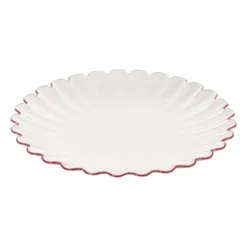 Ontbijtbord geschulpt - roze - ø22.9x2.1 cm