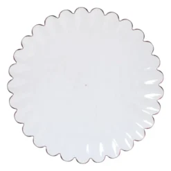 Ontbijtbord geschulpt - roze - ø22.9x2.1 cm