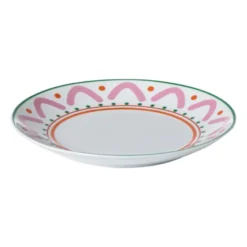Ontbijtbord holly jolly - roze - ø20.6x2.5 cm