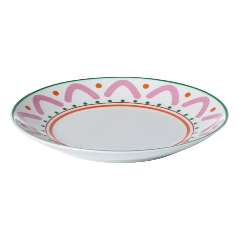 Ontbijtbord holly jolly - roze - ø20.6x2.5 cm