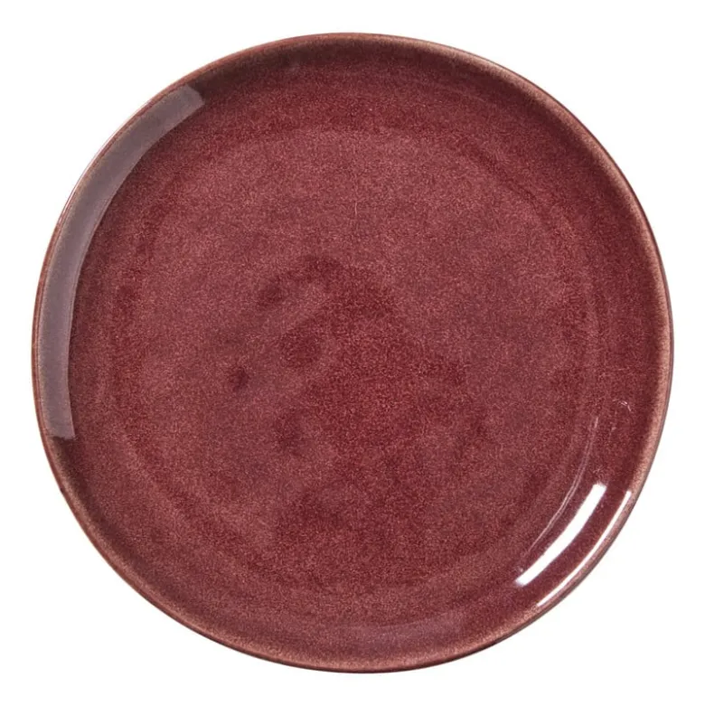 Ontbijtbord Toscane - bordeauxrood - ø20.5 cm