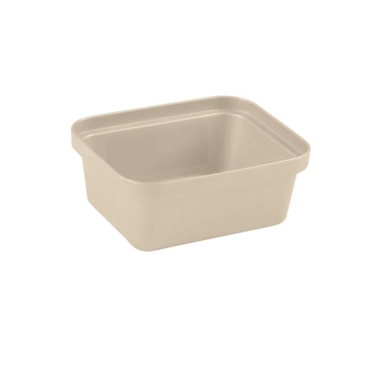 Opbergbakje klein - beige - 6x14.5x11.5 cm