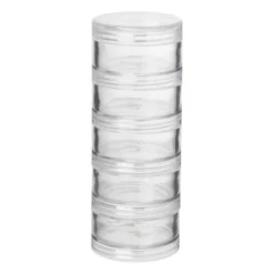 Opbergbakjes rond - 5 stuks - 5x5x12.8 cm