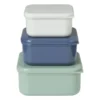 Opbergbakjes set van 3 - groen/blauw/grijs