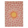Opbergboek zon - roze/beige - 3.7x25x18 cm