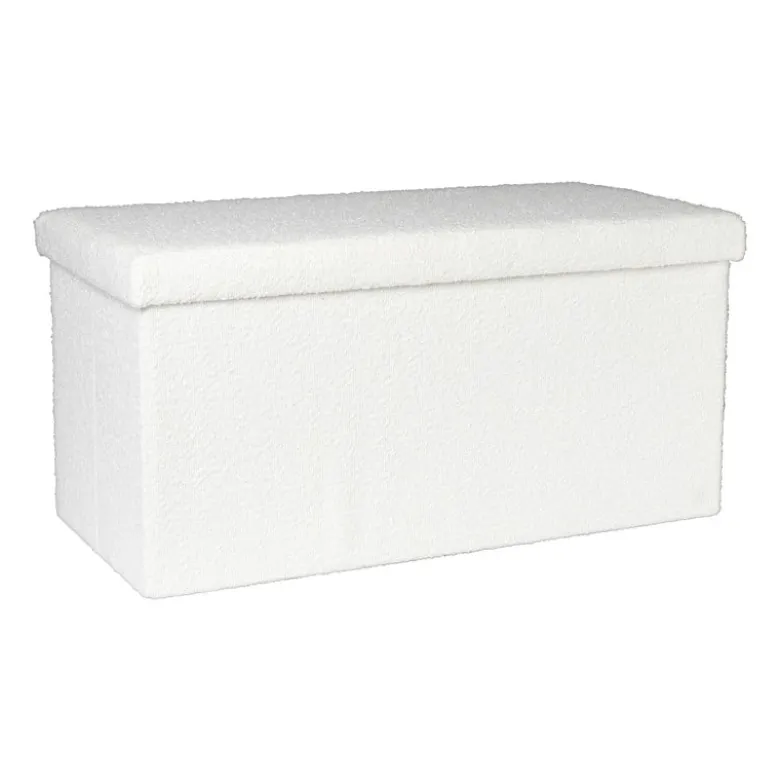Opbergbox Teddy opvouwbaar - wit - 38x76x38 cm