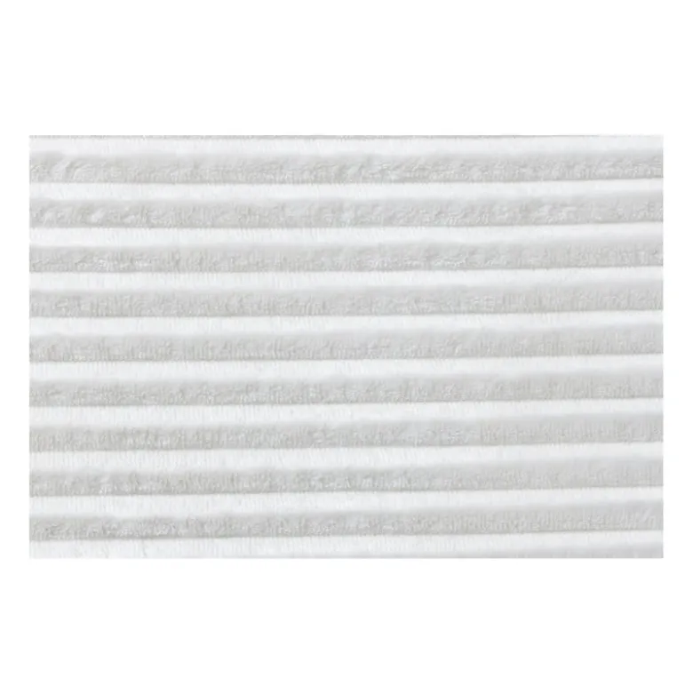 Opbergbox teddy rib rechthoekig - wit - 38x76x38 cm