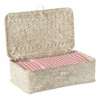 Opbergdoos zeegras - naturel - 7.5x24x14 cm