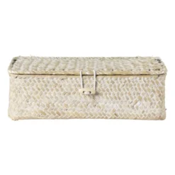 Opbergdoos zeegras - naturel - 7.5x24x14 cm