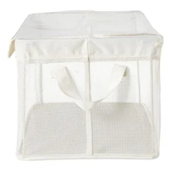 Opbergmand met handvatten - wit - 30x47x25 cm