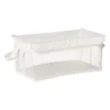 Opbergmand met handvatten - wit - 25x44x20 cm