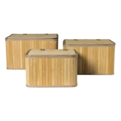 Opbergmand Oscar met deksel - set van 3