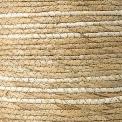 Opbergmand streep - beige - ø25x25 cm