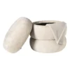 Opbergpoef bubbles - beige - ø41x41 cm