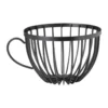 Opbergpot koffiecups - zwart - metaal