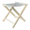 Opvouwbaar strandkrukje palm - multikleur - 37x32x35 cm