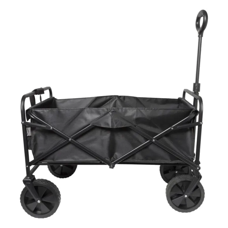 Opvouwbare bolderkar - zwart - 103x54x108 cm