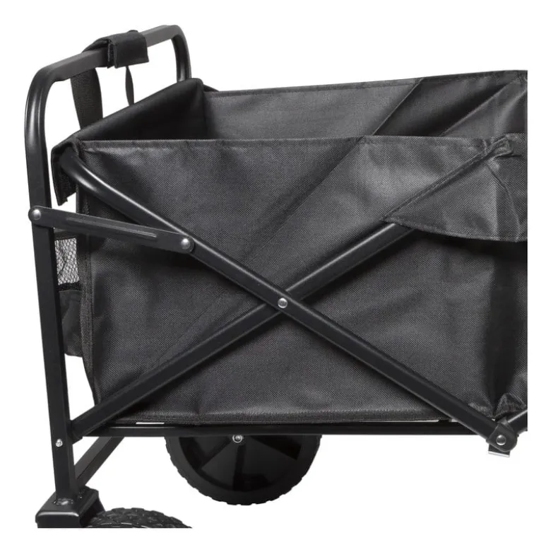 Opvouwbare bolderkar - zwart - 103x54x108 cm