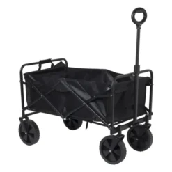 Opvouwbare bolderkar - zwart - 103x54x108 cm