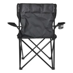 Opvouwbare campingstoel - zwart - 80x75x50 cm