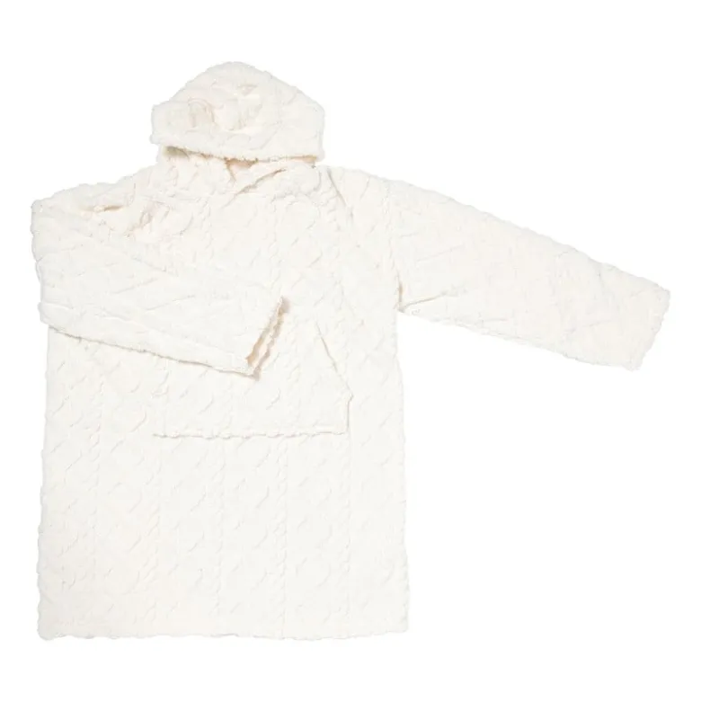 Oversized hoodie jacquard - offwhite - one size