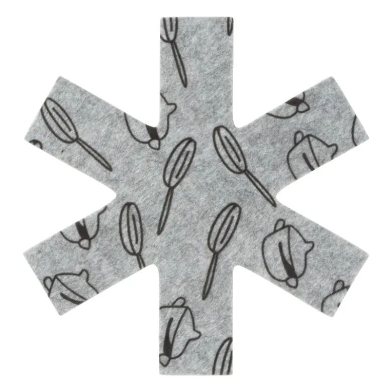 Pannenbeschermer - grijs - set van 3